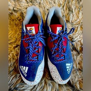 Adidas KU Kansas University Softball cleats, size 9.5